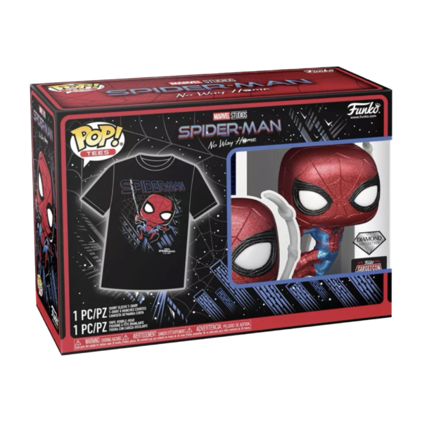 Kit Funko Swinging Spider-Man (Target Con 2023 Diamond) + Bundle Tee T-shirt