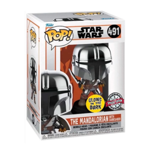 Funko The Mandalorian with Darksaber - (Glow) 491